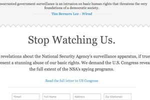 Сайты выступили против американской слежки.